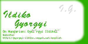 ildiko gyorgyi business card